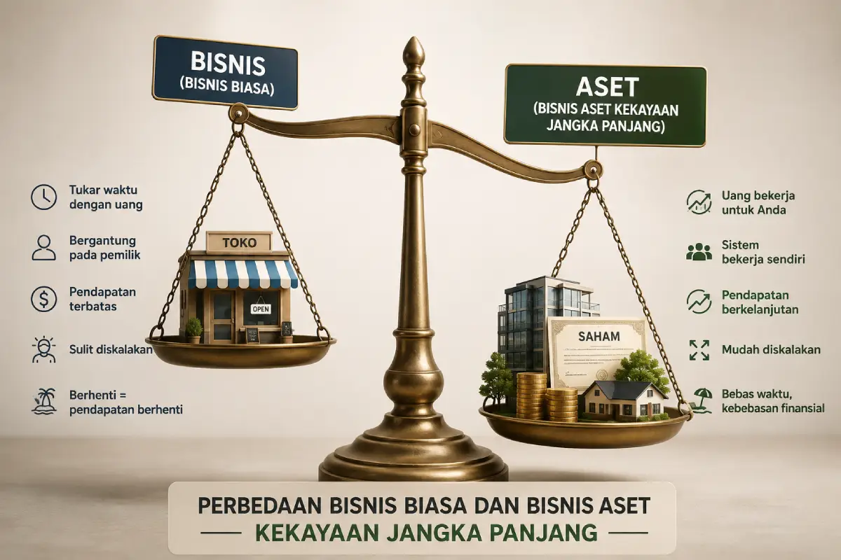 perbedaan bisnis biasa dan bisnis aset kekayaan jangka panjang